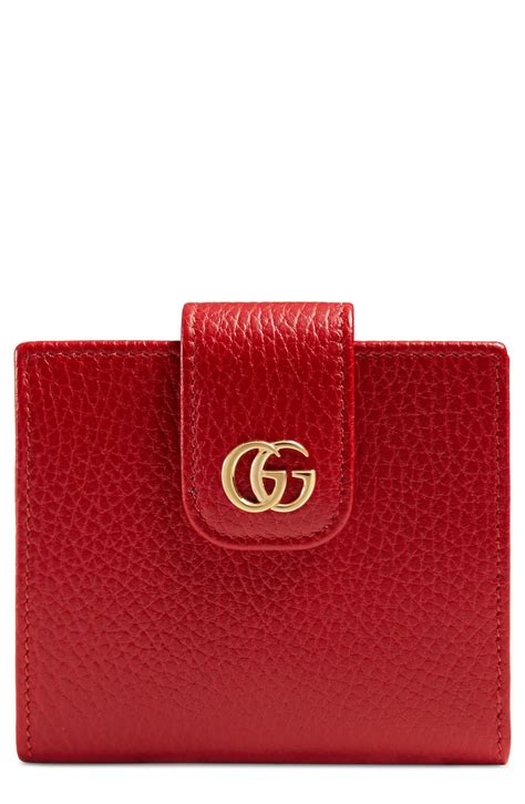 gucci hibiscus red wallet|GG Marmont chain wallet in hibiscus red leather .